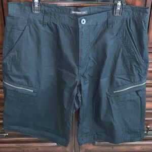 John Varvatos Black Cargo Shorts, Size 36